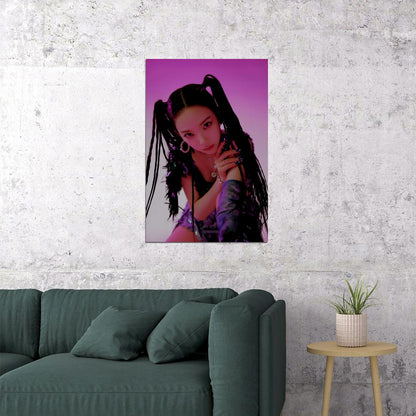 aespa Karina Next Level Album Teaser Photo K-pop Music Poster Neon Lights Aesthetic  Female Idol Fashion Print Iconic Girl Group Wall Art - xonomax