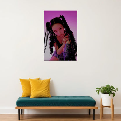 aespa Karina Next Level Album Teaser Photo K-pop Music Poster Neon Lights Aesthetic  Female Idol Fashion Print Iconic Girl Group Wall Art - xonomax