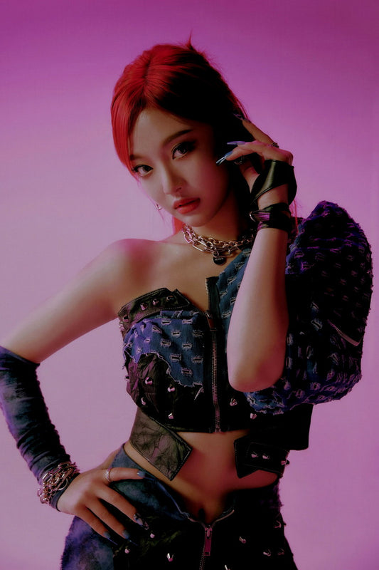 aespa Ningning Next Level Album Teaser Photo K-pop Music Poster Neon Lights Aesthetic  Female Idol Fashion Print Trendy Girl Group Wall Art - xonomax