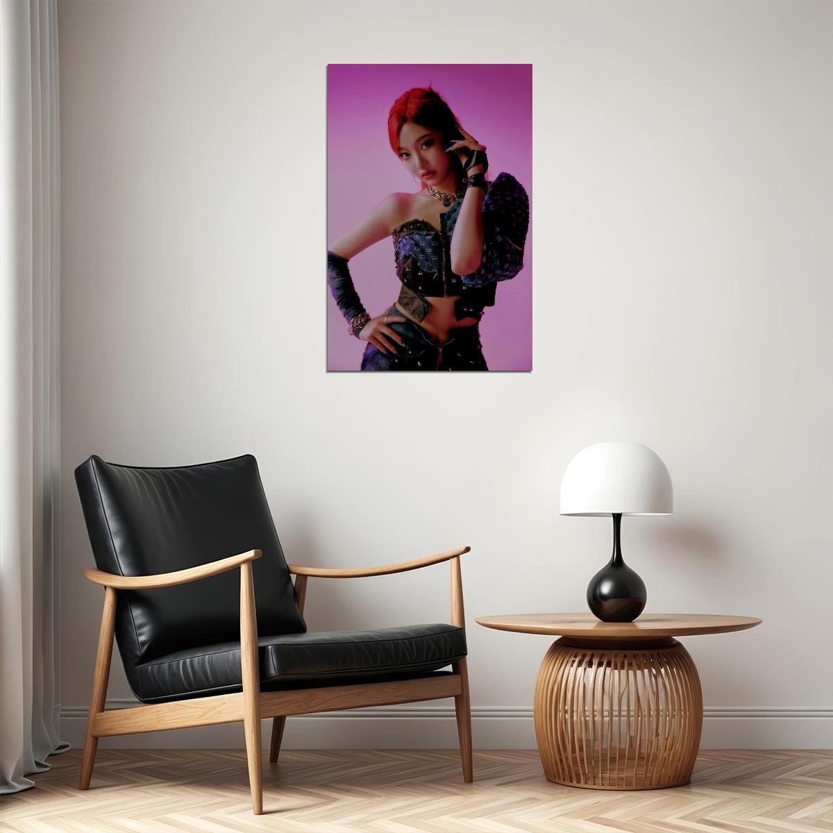 aespa Ningning Next Level Album Teaser Photo K-pop Music Poster Neon Lights Aesthetic  Female Idol Fashion Print Trendy Girl Group Wall Art - xonomax