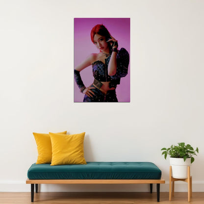 aespa Ningning Next Level Album Teaser Photo K-pop Music Poster Neon Lights Aesthetic  Female Idol Fashion Print Trendy Girl Group Wall Art - xonomax