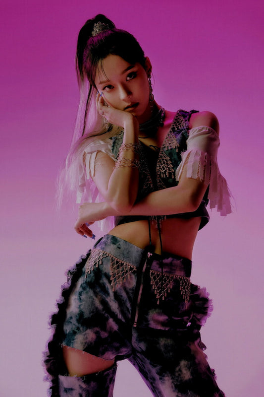 aespa Winter Next Level Album Teaser Photo K-pop Music Poster Neon Lights Aesthetic  Female Idol Fashion Print Trendy Girl Group Wall Art - xonomax