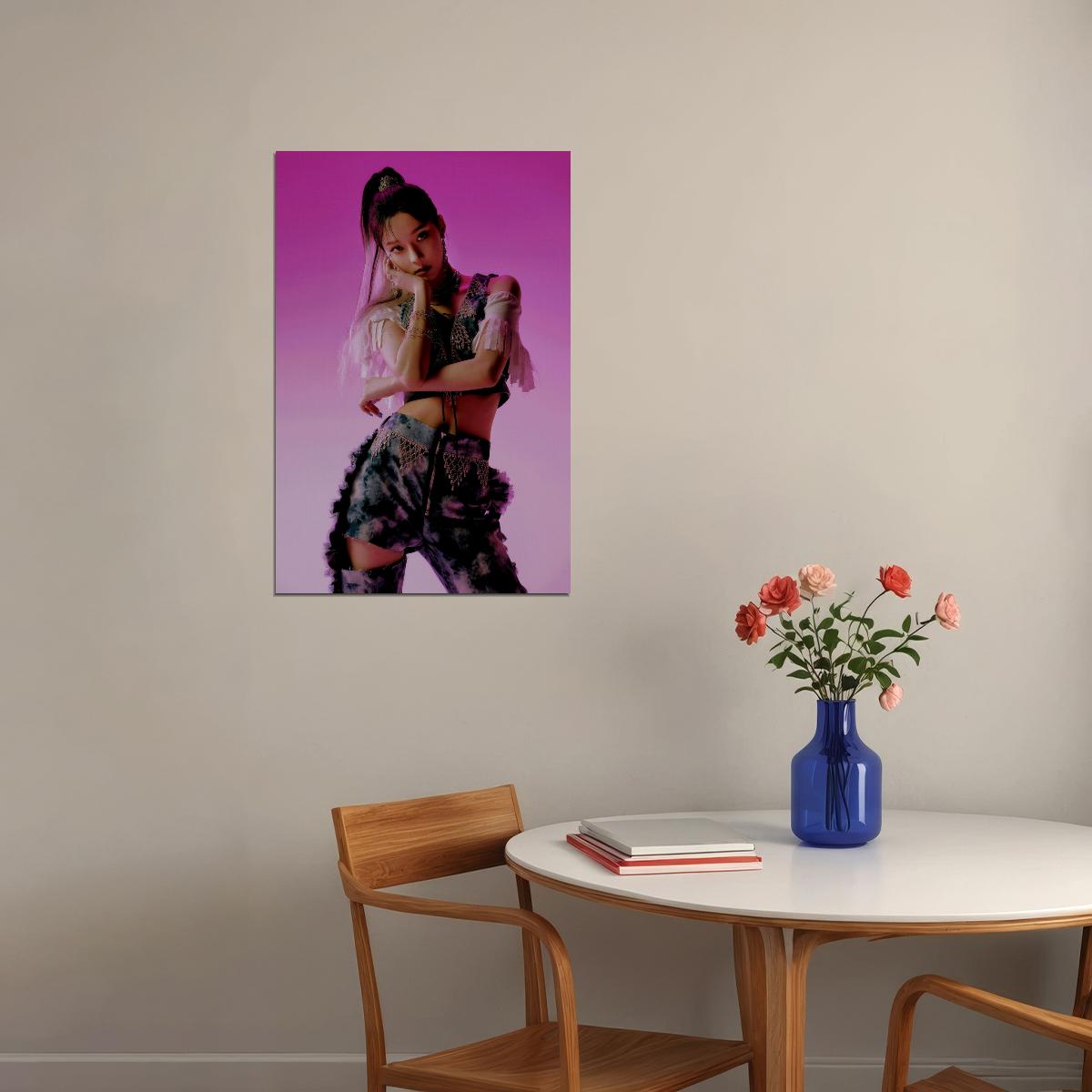 aespa Winter Next Level Album Teaser Photo K-pop Music Poster Neon Lights Aesthetic  Female Idol Fashion Print Trendy Girl Group Wall Art - xonomax