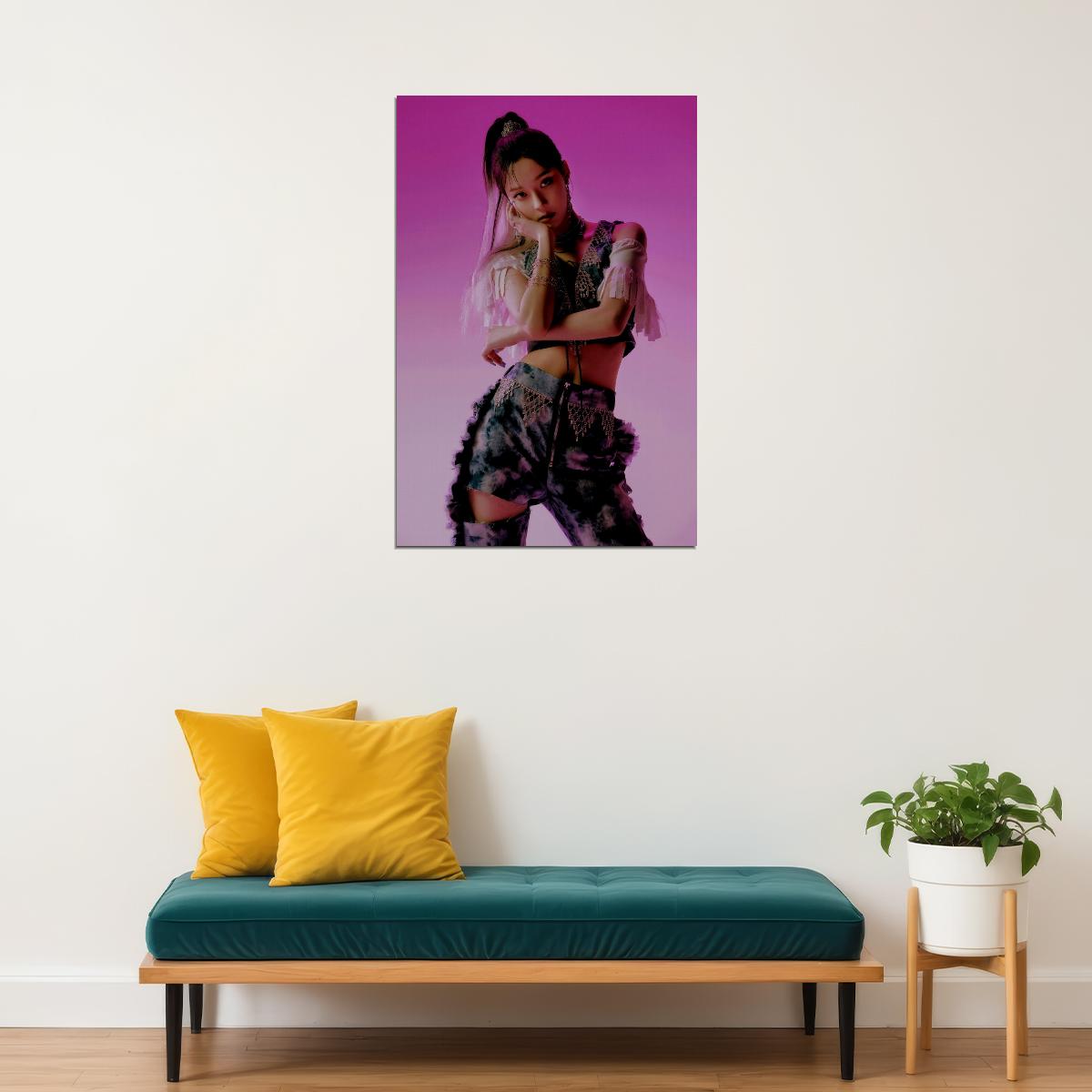 aespa Winter Next Level Album Teaser Photo K-pop Music Poster Neon Lights Aesthetic  Female Idol Fashion Print Trendy Girl Group Wall Art - xonomax