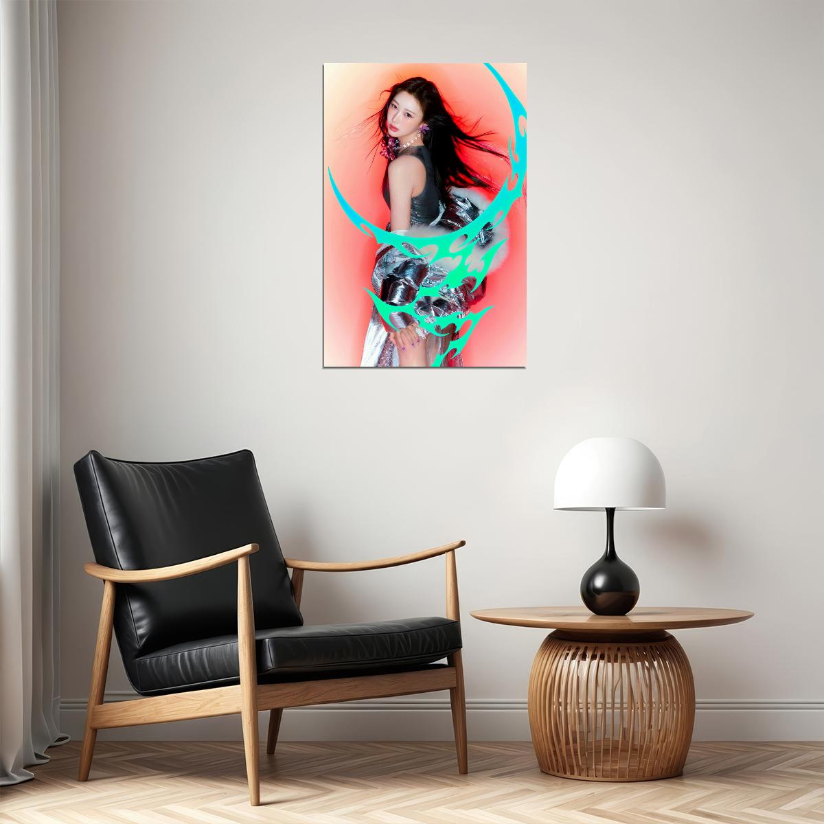 aespa Giselle Supernova MV Teaser Photos Armageddon K-pop Music Poster Bold Neon Aesthetic Aesthetic  Female Idol Fashion Print Viral Girl Group Wall Art - xonomax