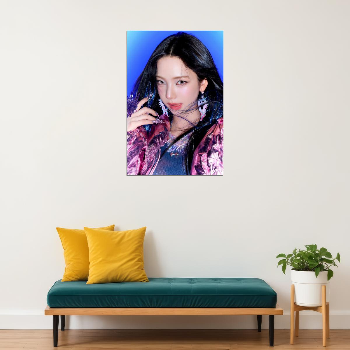 aespa Karina Supernova MV Teaser Photos Armageddon K-pop Music Poster Bold Neon Aesthetic  Female Idol Fashion Print Iconic Girl Group Wall Art - xonomax