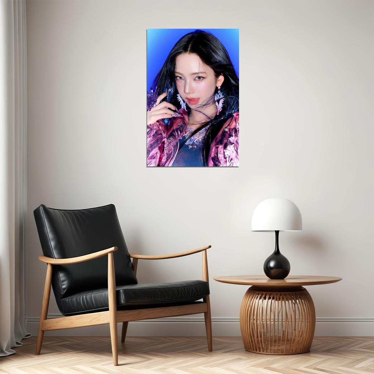 aespa Karina Supernova MV Teaser Photos Armageddon K-pop Music Poster Bold Neon Aesthetic  Female Idol Fashion Print Iconic Girl Group Wall Art - xonomax