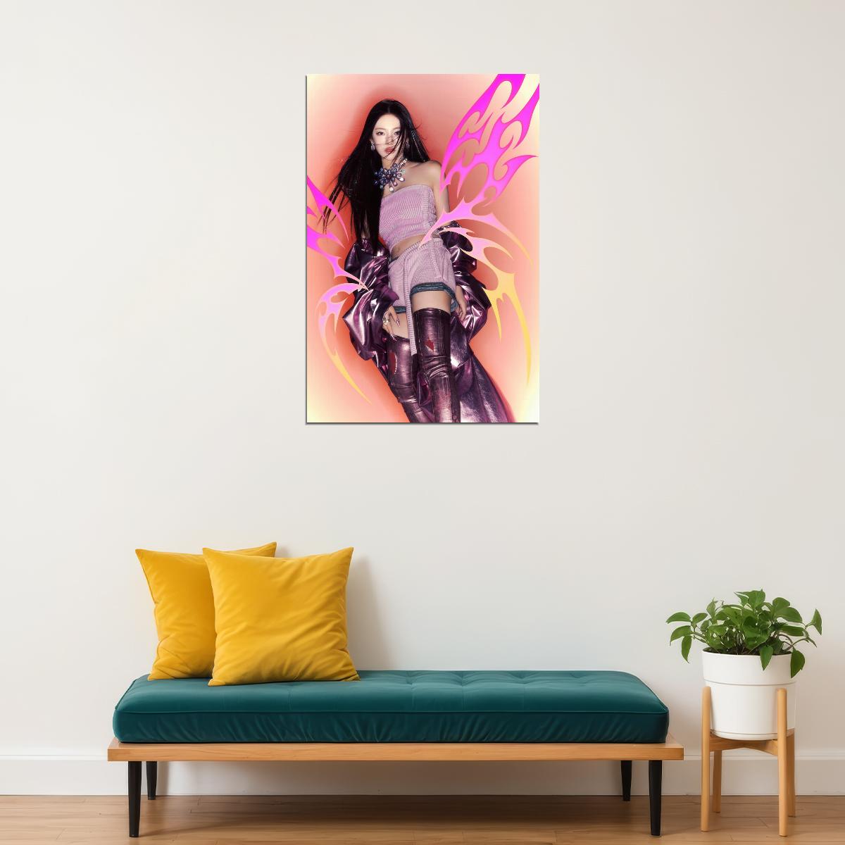 aespa Ningning Supernova MV Teaser Photos Armageddon K-pop Music Poster Y2K Futuristic Style Aesthetic  Female Idol Fashion Print Trendy Girl Group Wall Art - xonomax