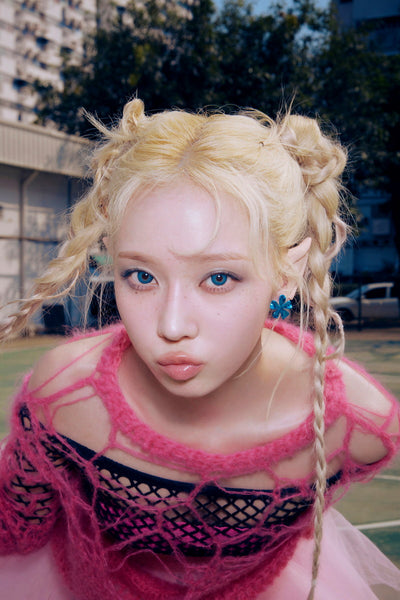 aespa winter セット Purple Cross-Wrapped Sling Top | Winter - Aespa - Fashion Chingu