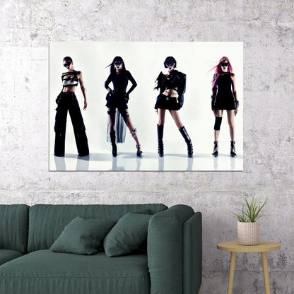 aespa Karina Winter Giselle Ningning Whiplash Album Concept Group Photo K-pop Music Poster Edgy Aesthetic Cyberpunk Female Idol Print Trendy Girl Group Wall Art