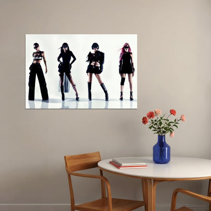 aespa Karina Winter Giselle Ningning Whiplash Album Concept Group Photo K-pop Music Poster Edgy Aesthetic Cyberpunk Female Idol Print Trendy Girl Group Wall Art