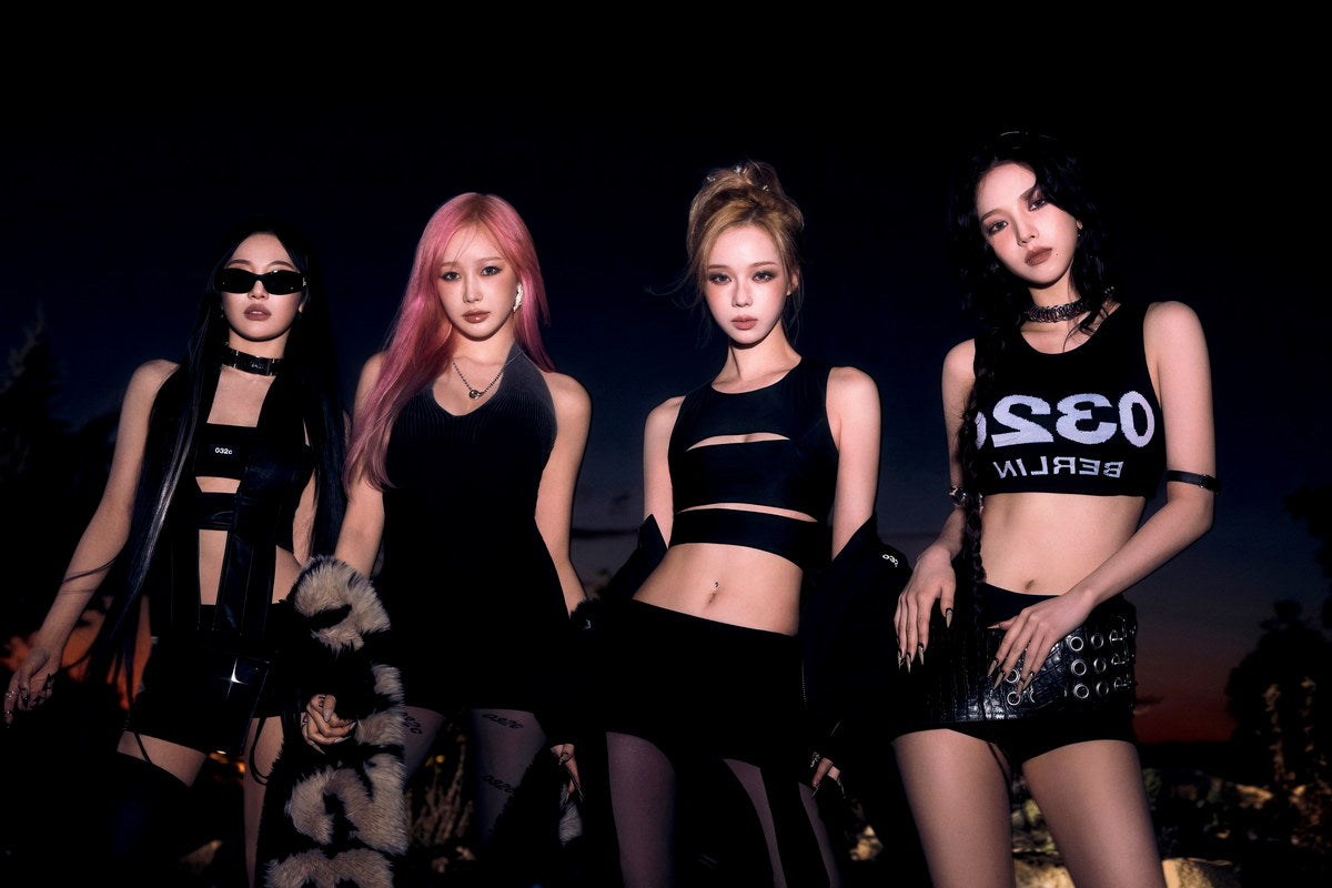 aespa Karina Winter Giselle Ningning Whiplash Album Concept Group Photo K-pop Music Poster Edgy Aesthetic Cyberpunk Female Idol Print Trendy Girl Group Wall Art - xonomax