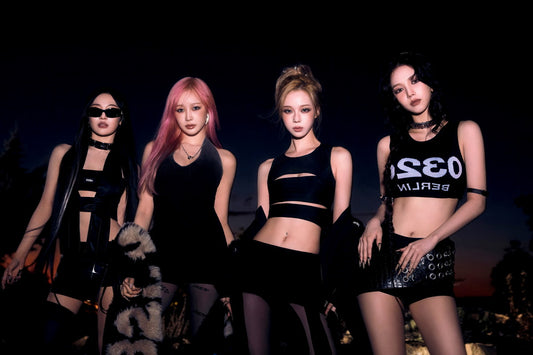 aespa Karina Winter Giselle Ningning Whiplash Album Concept Group Photo K-pop Music Poster Edgy Aesthetic Cyberpunk Female Idol Print Trendy Girl Group Wall Art - xonomax