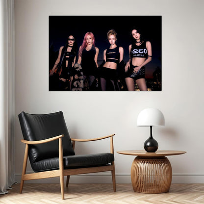 aespa Karina Winter Giselle Ningning Whiplash Album Concept Group Photo K-pop Music Poster Edgy Aesthetic Cyberpunk Female Idol Print Trendy Girl Group Wall Art - xonomax