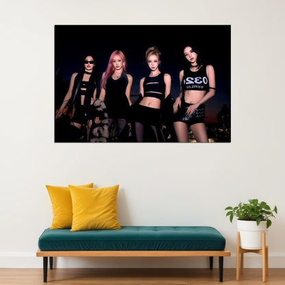 aespa Karina Winter Giselle Ningning Whiplash Album Concept Group Photo K-pop Music Poster Edgy Aesthetic Cyberpunk Female Idol Print Trendy Girl Group Wall Art - xonomax