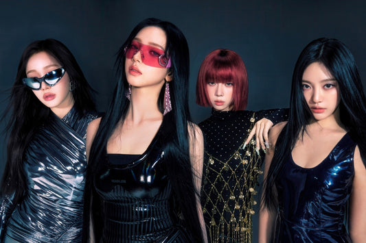 aespa Karina Winter Giselle Ningning Whiplash Album Concept Group Photo K-pop Music Poster Edgy Aesthetic Cyberpunk Female Idol Print Trendy Girl Group Wall Art - xonomax