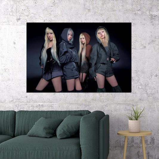 aespa Karina Winter Giselle Ningning Group Photo K-pop Music Poster Aesthetic  Female Idol Fashion Print Trendy Girl Group Wall Art - xonomax