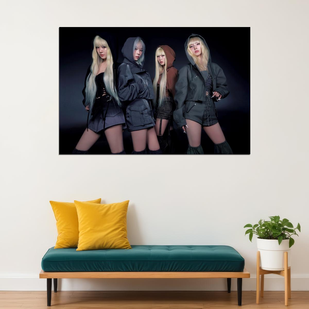 aespa Karina Winter Giselle Ningning Group Photo K-pop Music Poster Aesthetic  Female Idol Fashion Print Trendy Girl Group Wall Art - xonomax