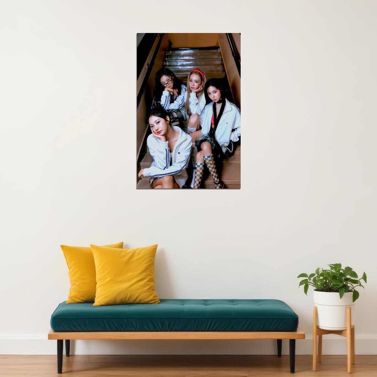 aespa Karina Winter Giselle Ningning Spicy Concept Photo K-pop Music Poster Aesthetic  Female Idol Fashion Print Trendy Girl Group Wall Art - xonomax