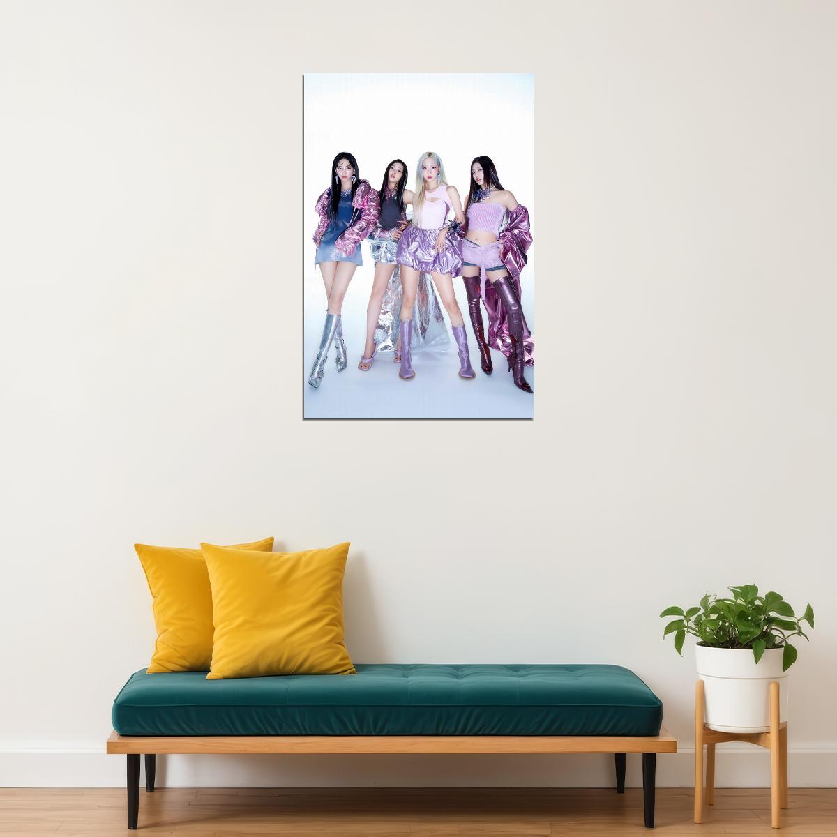 aespa Karina Winter Giselle Ningning Supernova K-pop Music Poster Aesthetic  Female Idol Fashion Print Trendy Girl Group Wall Art