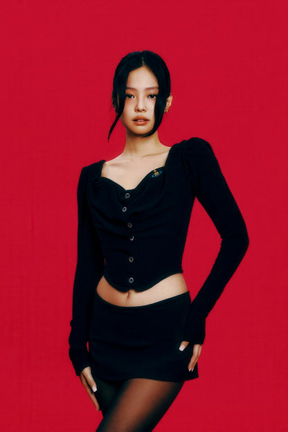 BLACKPINK JENNIE Photo Music Poster K-Pop  Aesthetic K-pop Female Girl Group Korean Fashion Idol Wall Art Print - xonomax