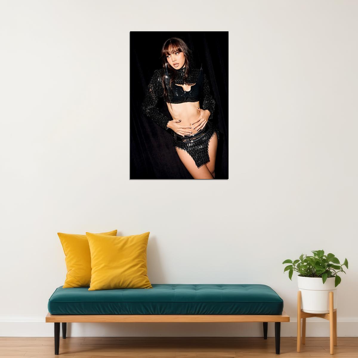 LISA BLACKPINK Angel Fashion Show Photo Poster K-Pop  Aesthetic K-pop Female Girl Group Korean Fashion Sexy Idol Wall Art Print