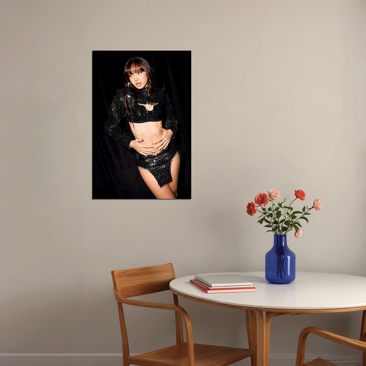LISA BLACKPINK Angel Fashion Show Photo Poster K-Pop  Aesthetic K-pop Female Girl Group Korean Fashion Sexy Idol Wall Art Print
