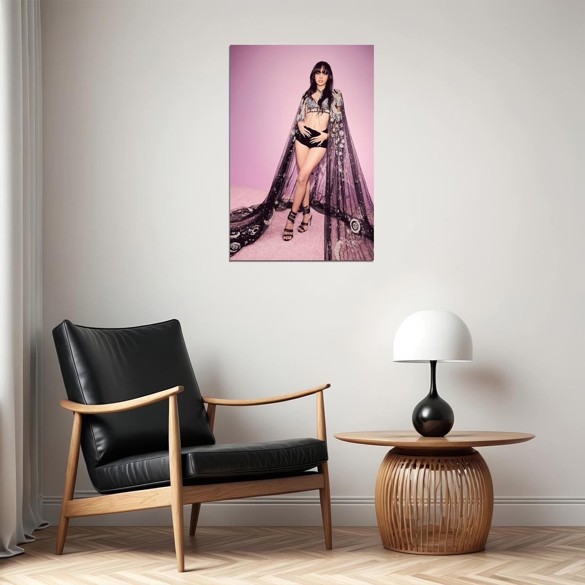 LISA BLACKPINK Angel Fashion Show Photo Poster K-Pop  Aesthetic K-pop Female Girl Group Korean Fashion Sexy Idol Wall Art Print - xonomax