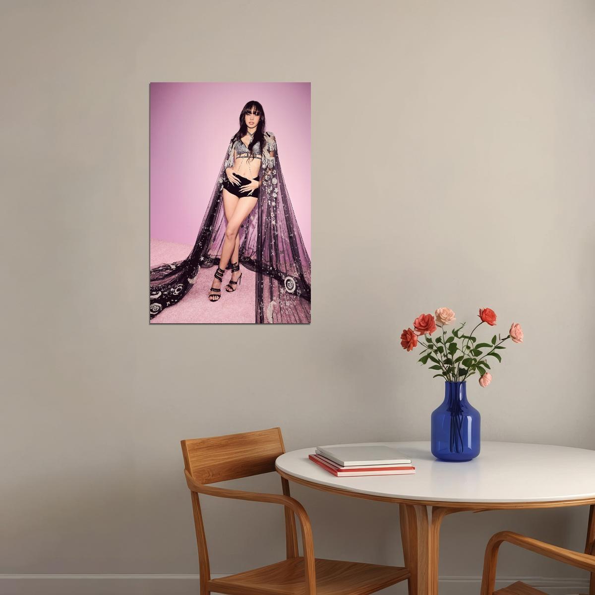 LISA BLACKPINK Angel Fashion Show Photo Poster K-Pop  Aesthetic K-pop Female Girl Group Korean Fashion Sexy Idol Wall Art Print - xonomax