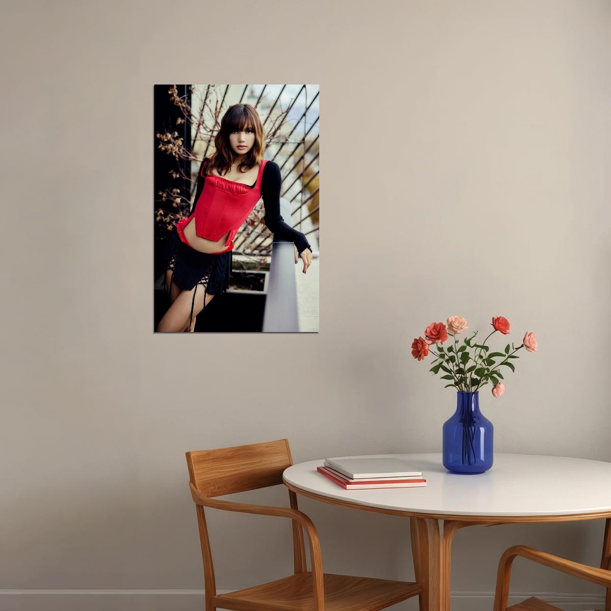 LISA BLACKPINK Photo Music Poster K-Pop  Aesthetic K-pop Female Girl Group Korean Fashion Idol Wall Art Print - xonomax