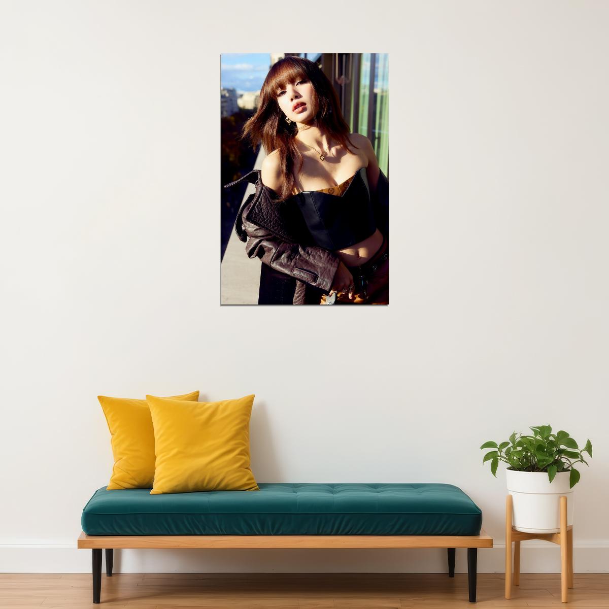 LISA BLACKPINK Photo Music Poster K-Pop  Aesthetic K-pop Female Girl Group Korean Fashion Idol Wall Art Print - xonomax