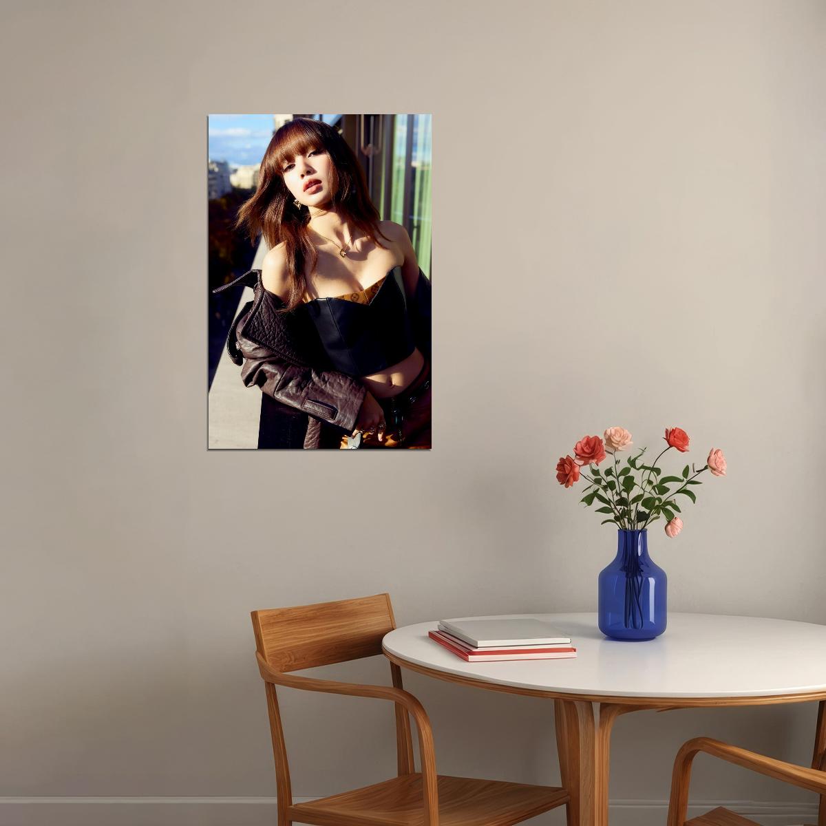 LISA BLACKPINK Photo Music Poster K-Pop  Aesthetic K-pop Female Girl Group Korean Fashion Idol Wall Art Print - xonomax