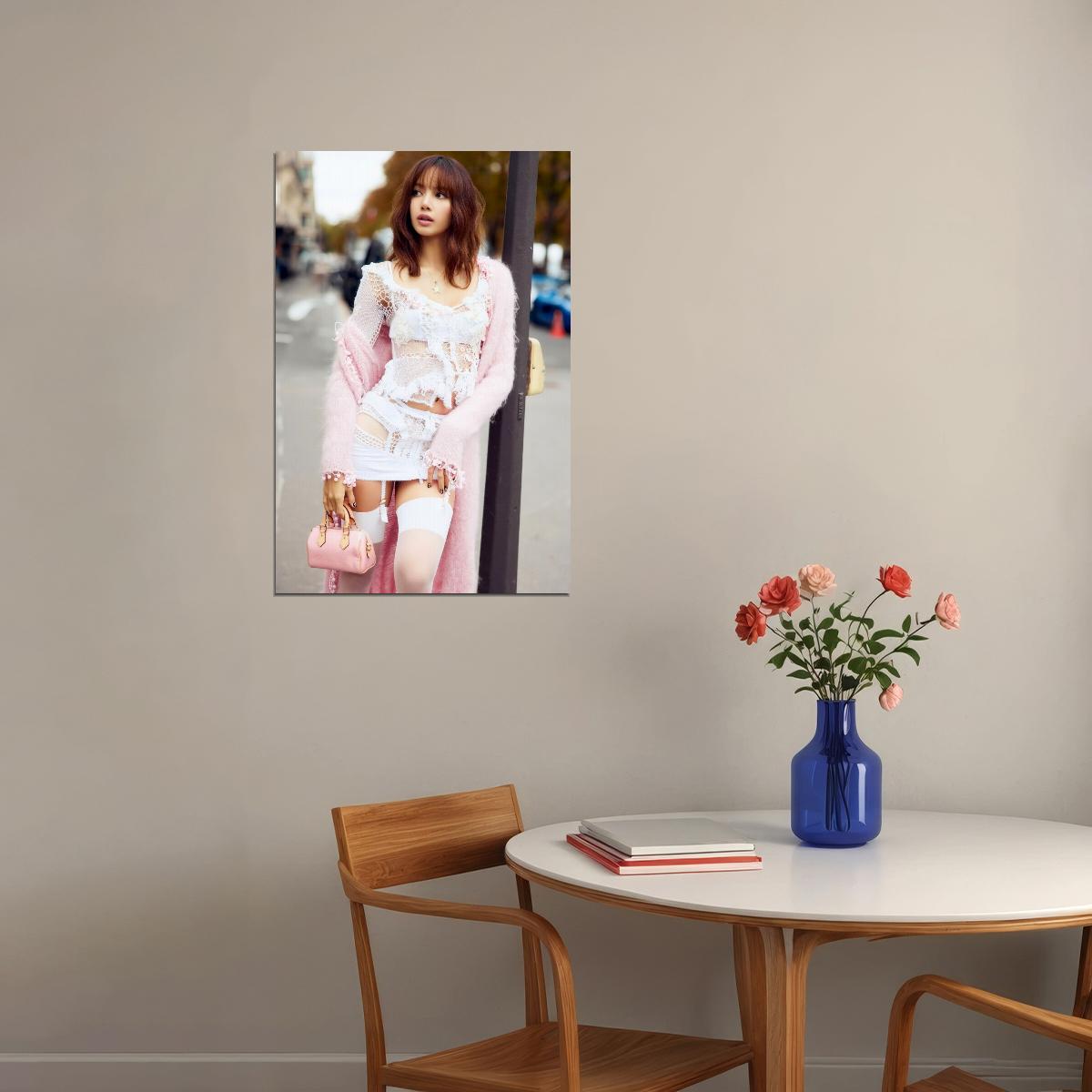LISA BLACKPINK Sexy Photo Music Poster KPop  McBling Aesthetic K-pop Female Girl Group Korean Fashion Idol Pink Wall Art Print - xonomax