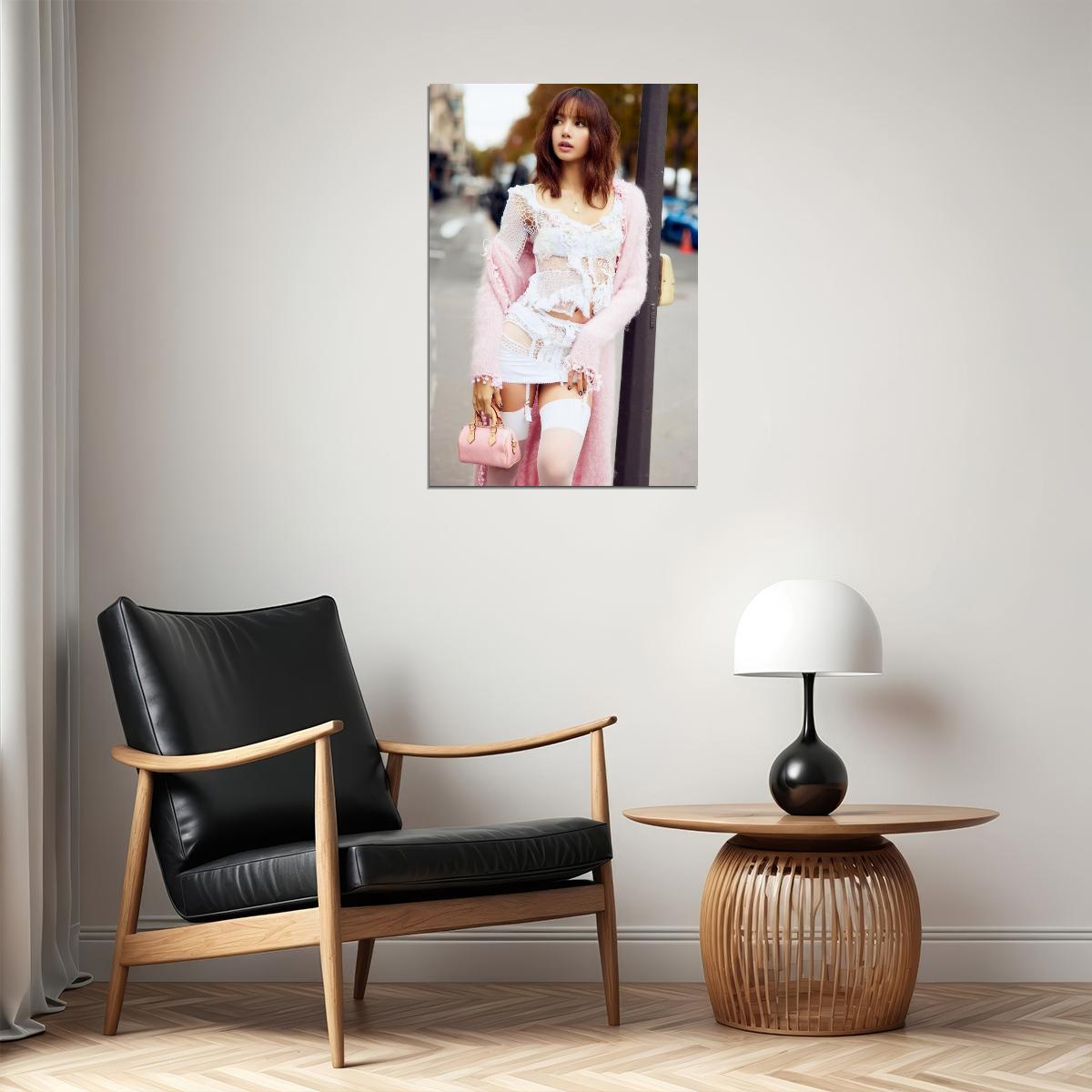 LISA BLACKPINK Sexy Photo Music Poster KPop  McBling Aesthetic K-pop Female Girl Group Korean Fashion Idol Pink Wall Art Print - xonomax