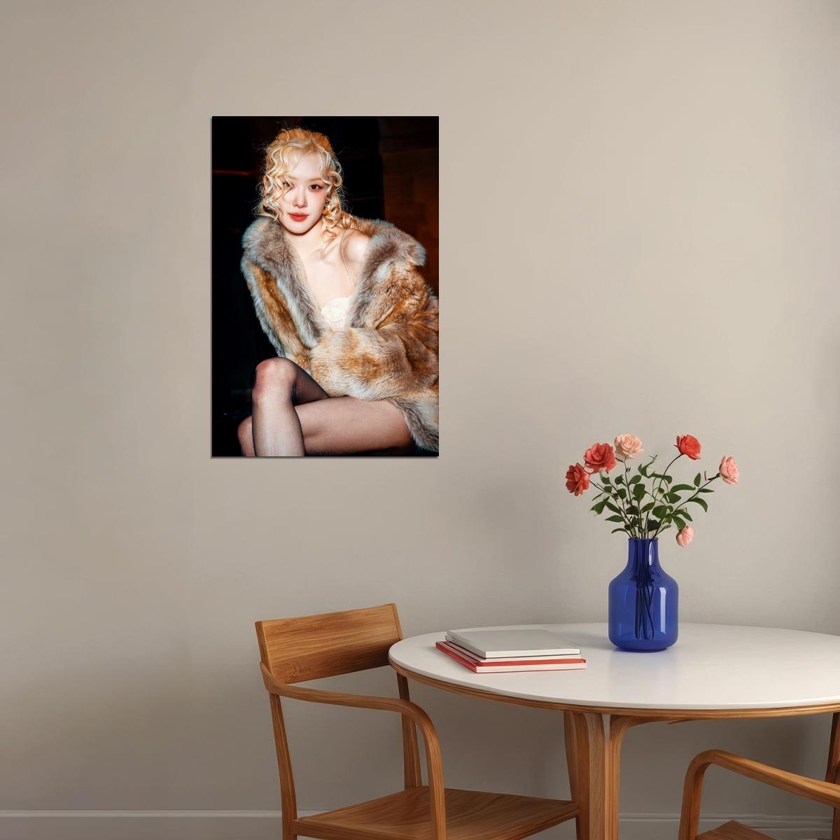 Blackpink ROSE Photo Music Poster KPop  Aesthetic K-pop Female Girl Group Korean High Fashion Idol Wall Art Print - xonomax