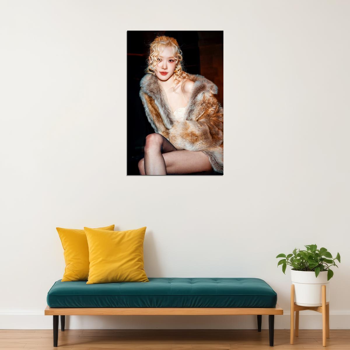 Blackpink ROSE Photo Music Poster KPop  Aesthetic K-pop Female Girl Group Korean High Fashion Idol Wall Art Print - xonomax