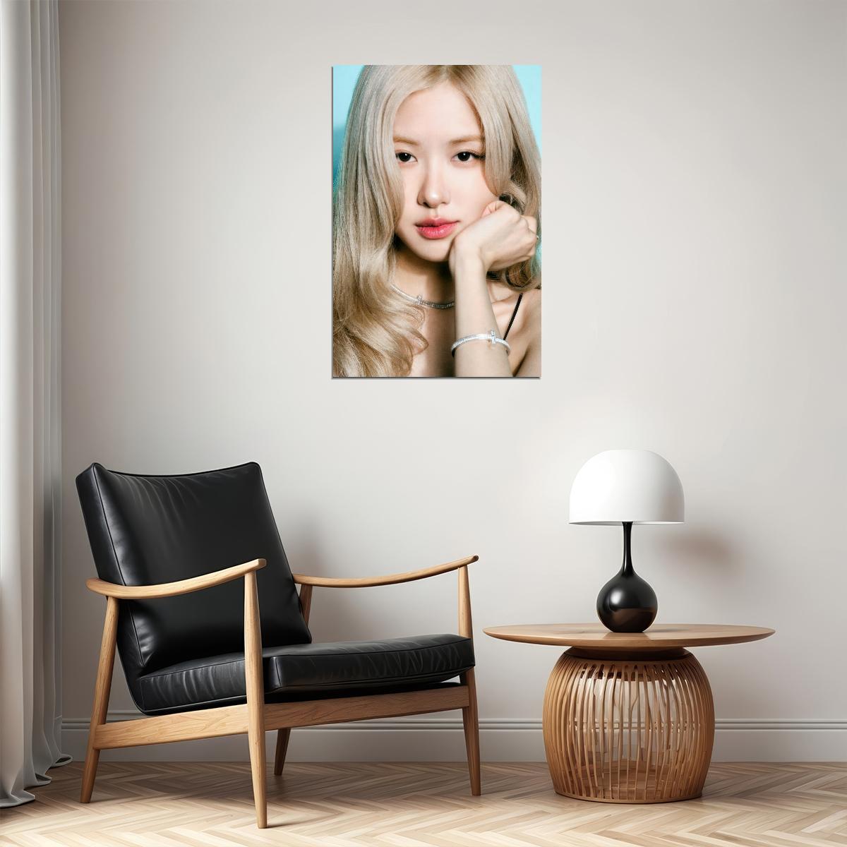 Rose Blackpink Music Poster Korean Fashion Idol KPop  Aesthetic K-pop Female Girl Group Wall Art Print - xonomax