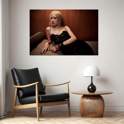 Rose Blackpink Music Poster Korean Fashion Idol KPop  Aesthetic K-pop Female Girl Group Wall Art Print