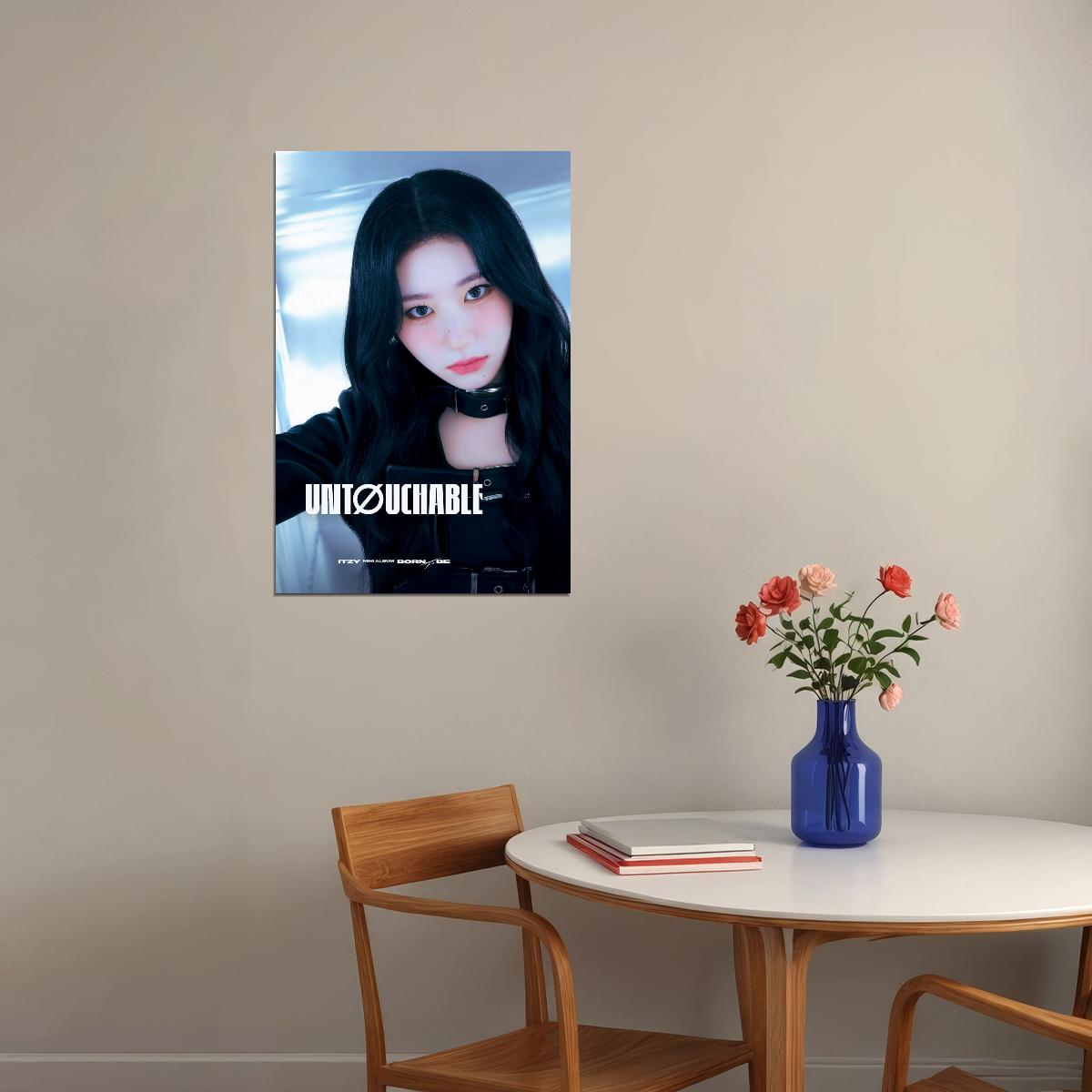 ITZY Chaeryeong BORN TO BE Concept Photo K-pop Music Poster Dark Aesthetic  Female Badass Idol Fashion Print Trendy Girl Group Wall Art - xonomax