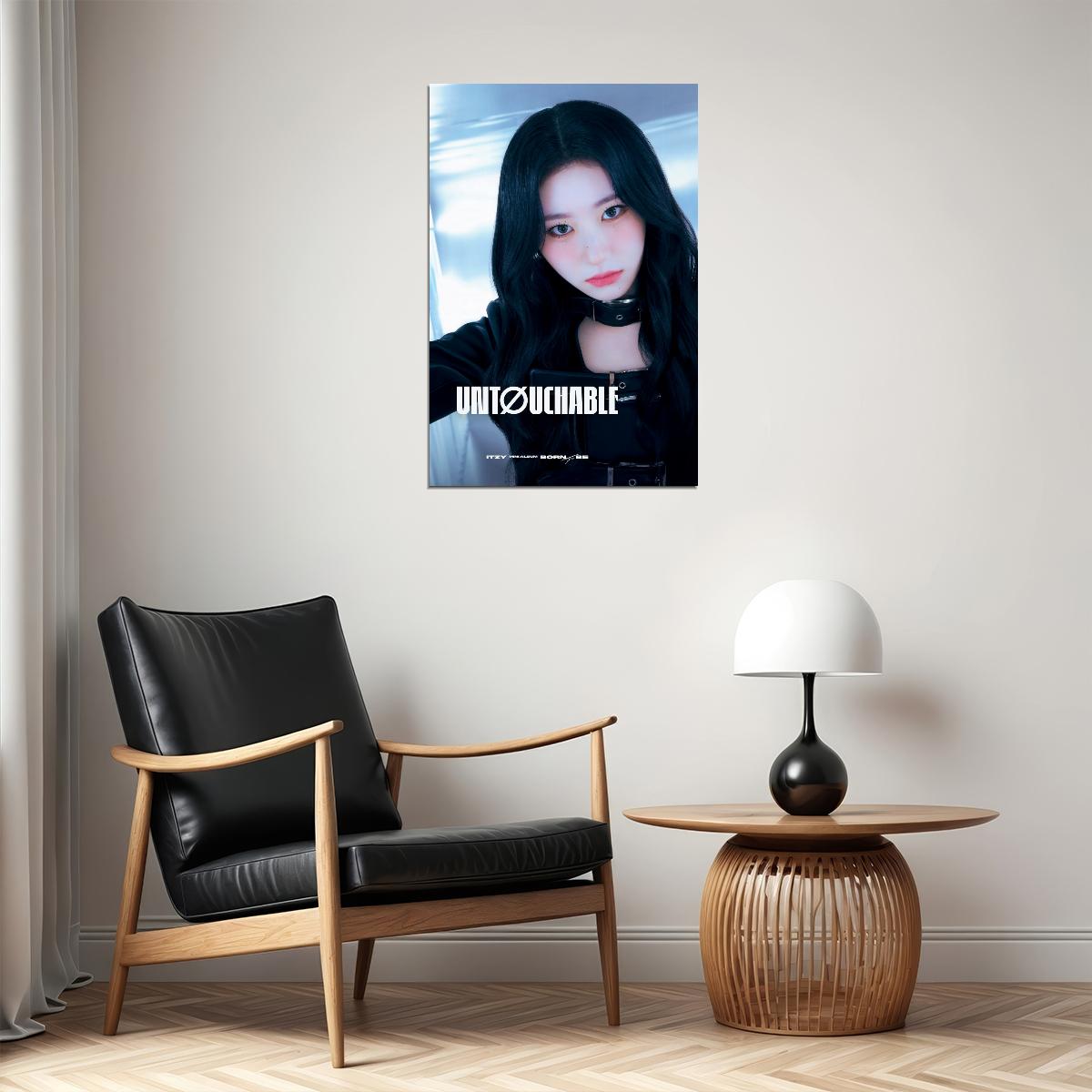ITZY Chaeryeong BORN TO BE Concept Photo K-pop Music Poster Dark Aesthetic  Female Badass Idol Fashion Print Trendy Girl Group Wall Art - xonomax