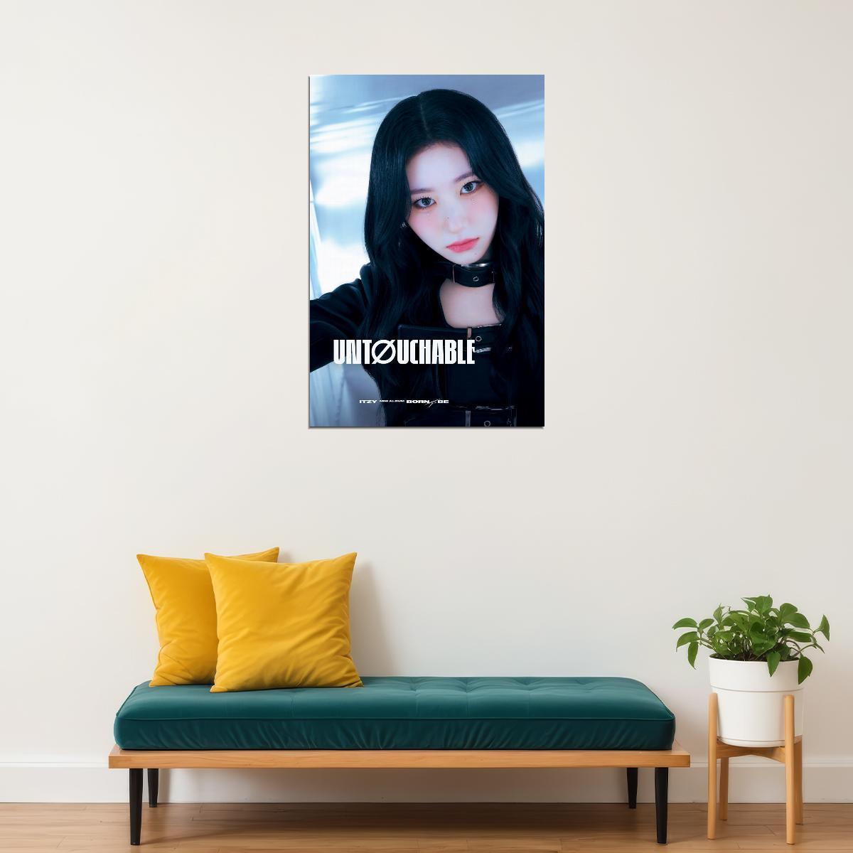 ITZY Chaeryeong BORN TO BE Concept Photo K-pop Music Poster Dark Aesthetic  Female Badass Idol Fashion Print Trendy Girl Group Wall Art - xonomax