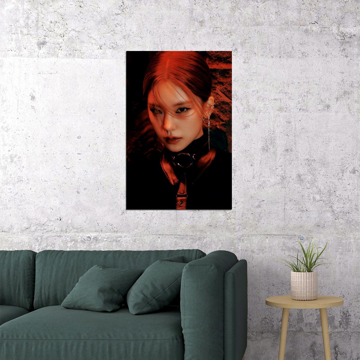 ITZY Yeji BORN TO BE Concept Photo K-pop Music Poster Dark Aesthetic  Female Badass Idol Fashion Print Trendy Girl Group Wall Art - xonomax