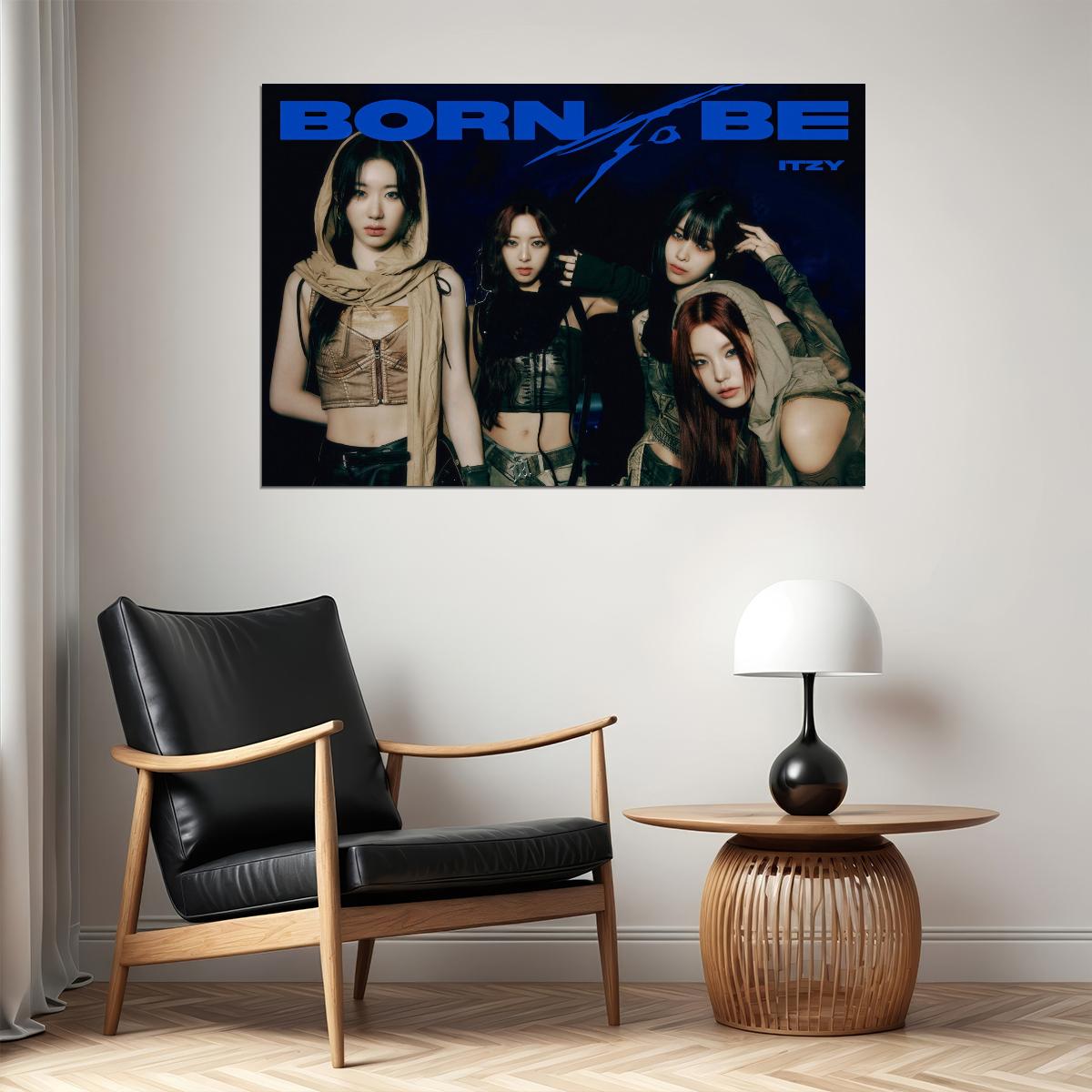 ITZY Yeji Ryujin Chaeryeong Yuna BORN TO BE Concept Group Photo K-pop Music Poster Dark Aesthetic  Female Badass Idol Fashion Print Trendy Girl Group Wall Art - xonomax