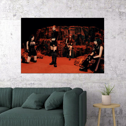 ITZY Yeji Ryujin Chaeryeong Yuna BORN TO BE Concept Photo K-pop Music Poster Dark Femme Aesthetic  Female Bold Idol Fashion Print Trendy Girl Group Wall Art - xonomax