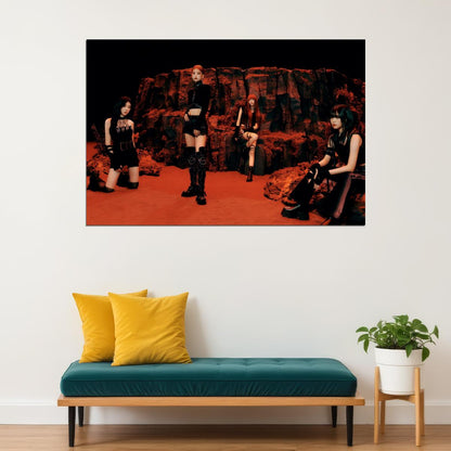 ITZY Yeji Ryujin Chaeryeong Yuna BORN TO BE Concept Photo K-pop Music Poster Dark Femme Aesthetic  Female Bold Idol Fashion Print Trendy Girl Group Wall Art - xonomax