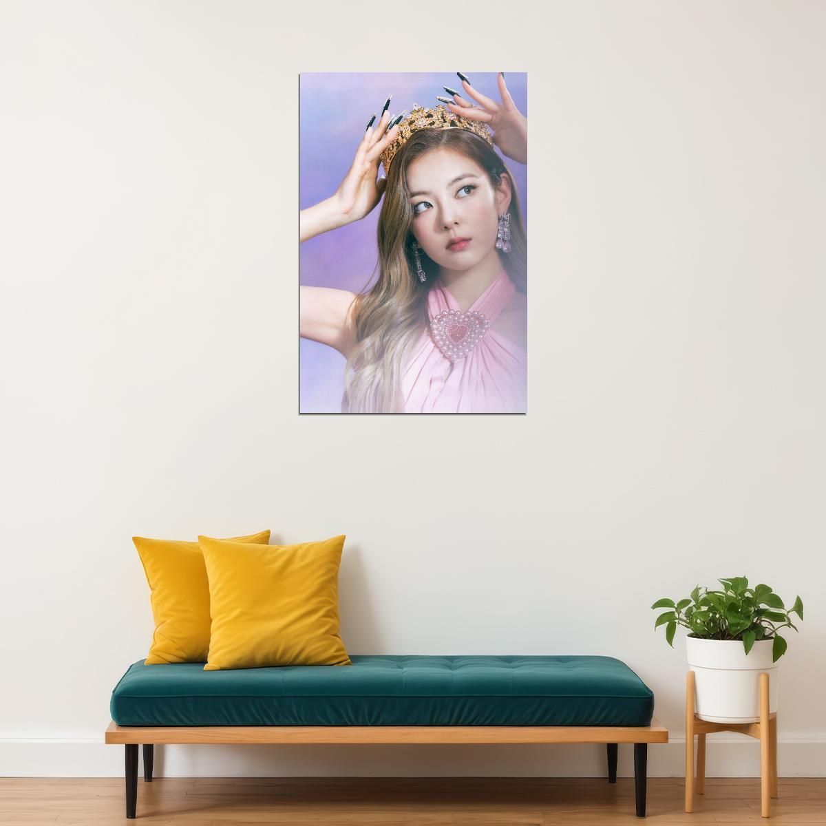 ITZY Lia CHECKMATE Concept Photo K-pop Music Poster Dreamy Royal Aesthetic  Elegant Female Korean Idol Fashion Print Trendy Girl Group Wall Art - xonomax