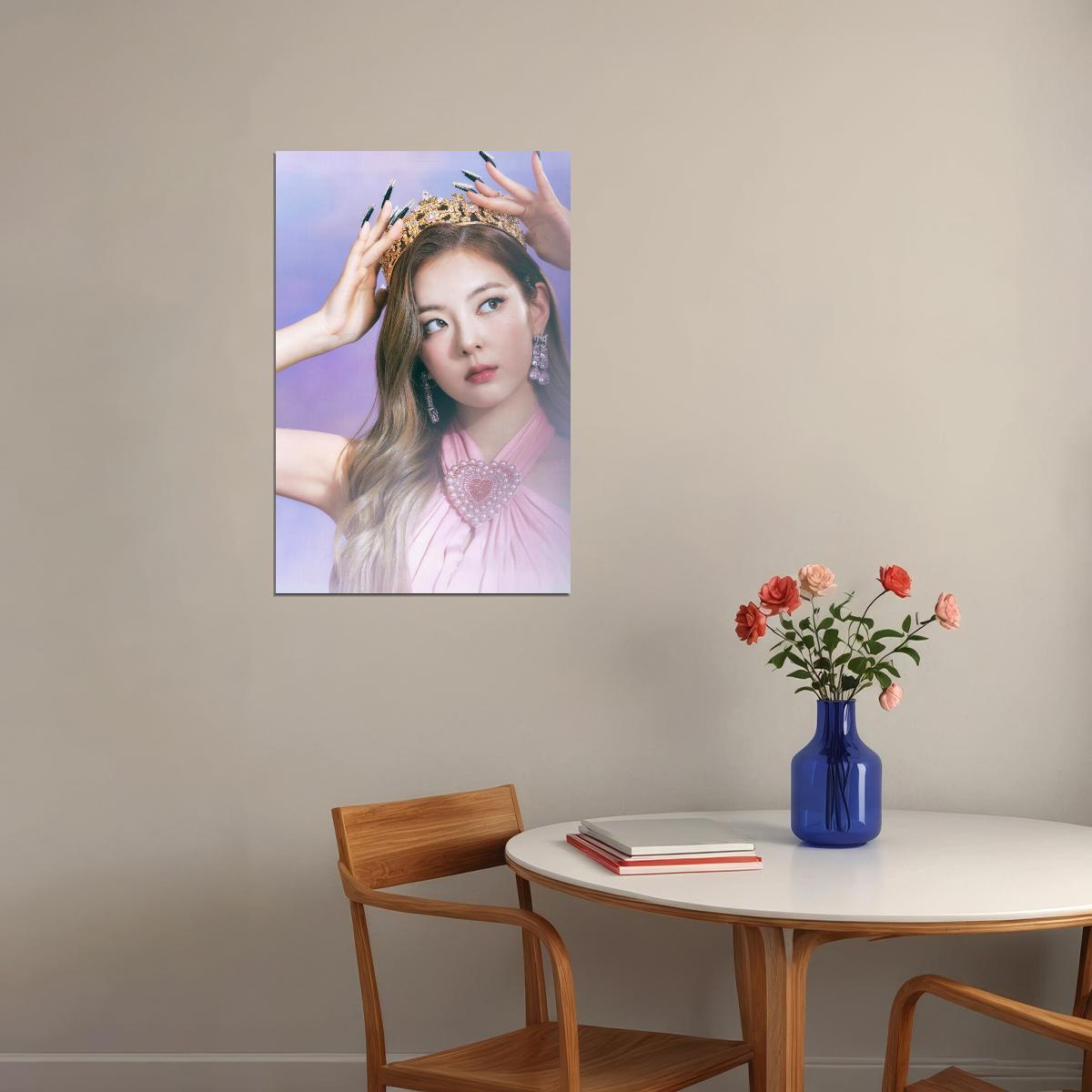 ITZY Lia CHECKMATE Concept Photo K-pop Music Poster Dreamy Royal Aesthetic  Elegant Female Korean Idol Fashion Print Trendy Girl Group Wall Art - xonomax