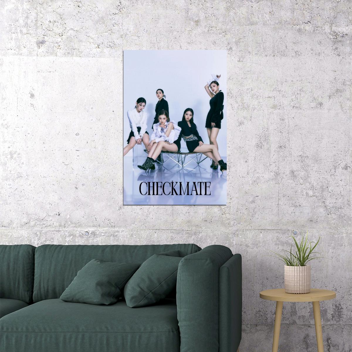 ITZY Yeji Lia Ryujin Chaeryeong Yuna CHECKMATE Concept Photo K-pop Music Poster Dreamy Aesthetic  Female Korean Idol Fashion Print Girl Group Wall Art - xonomax