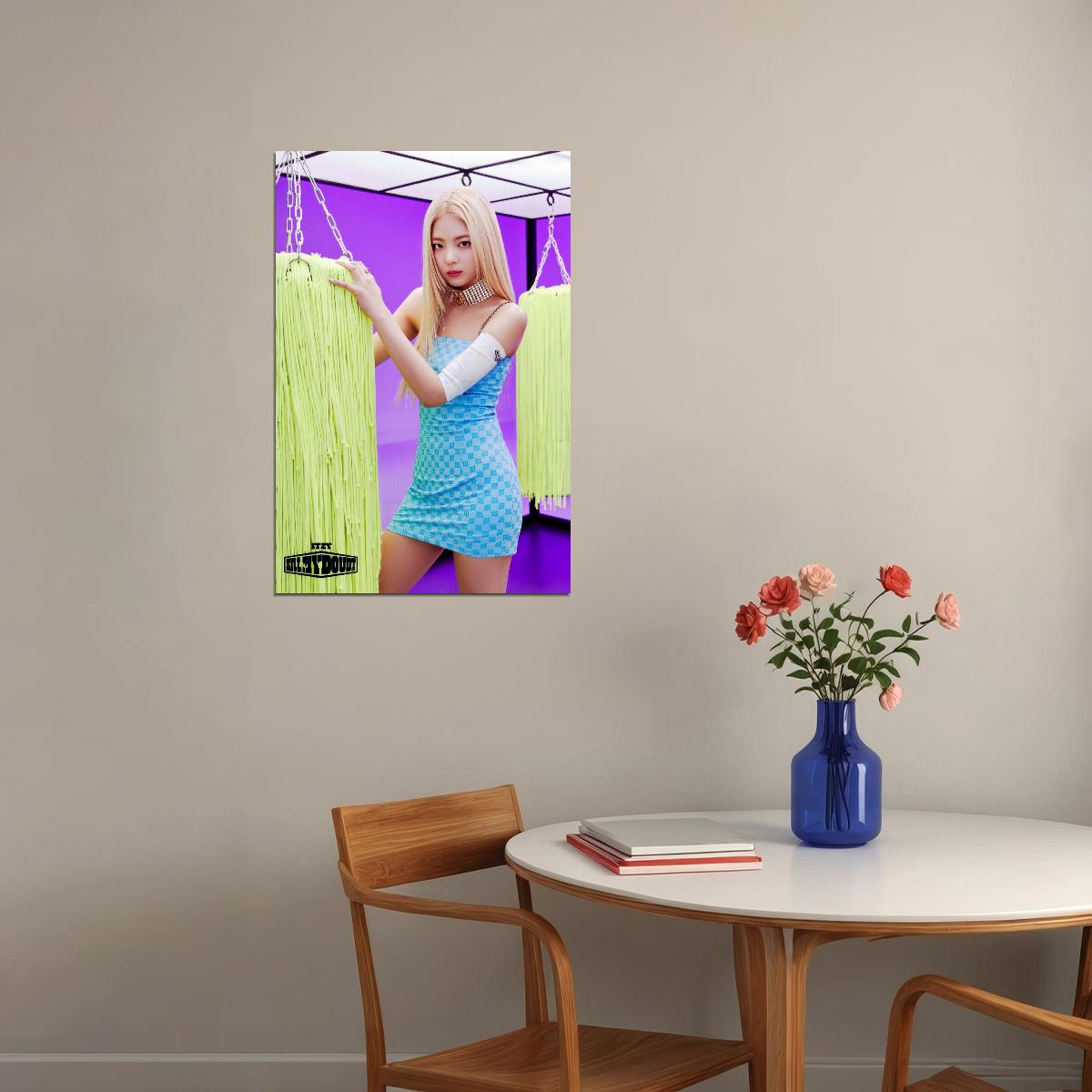 ITZY Lia KILL MY DOUBT Concept Photo K-pop Music Poster Gym Aesthetic  Female Korean Idol Fashion Print Trendy Girl Group Wall Art - xonomax