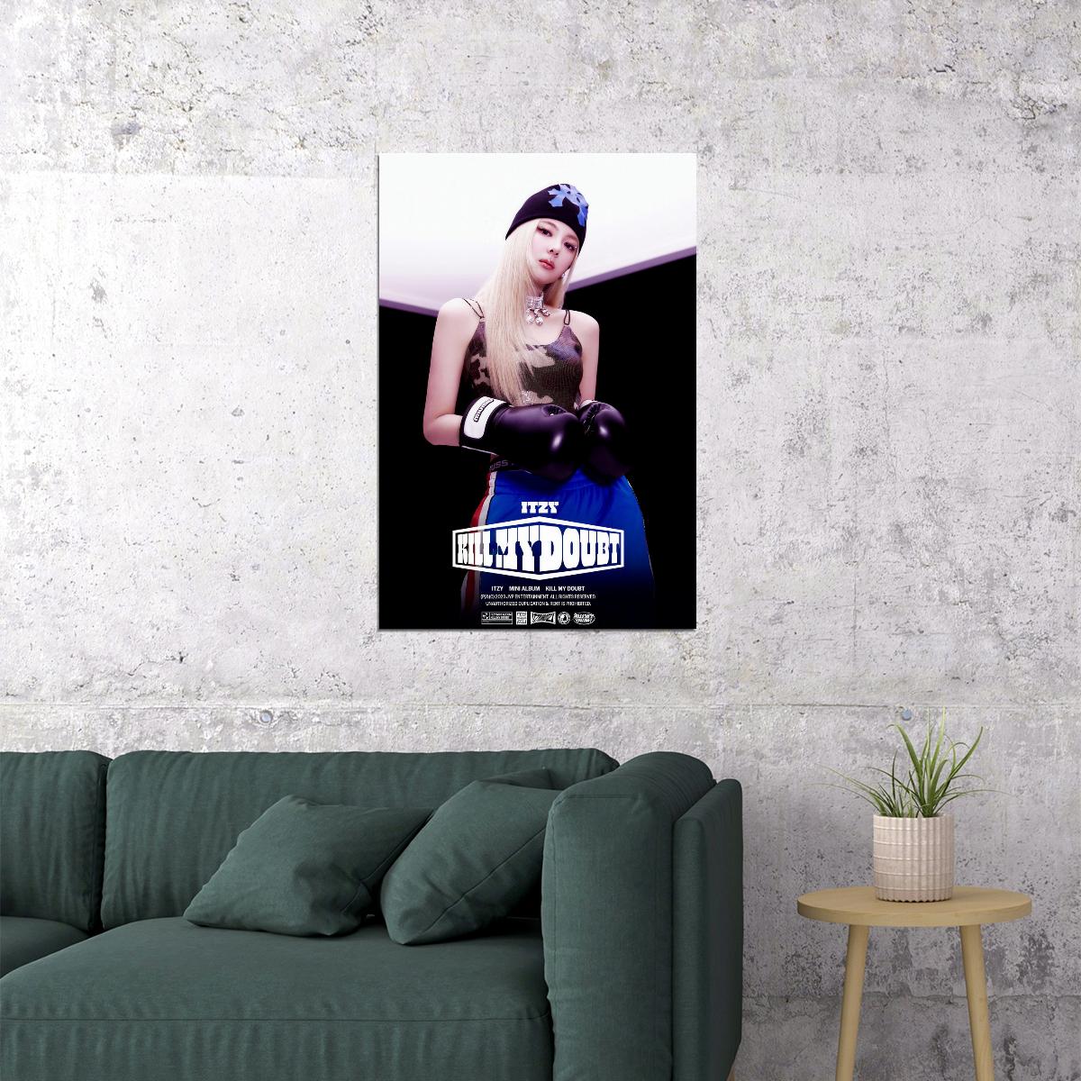 ITZY Lia KILL MY DOUBT Concept Photo K-pop Music Poster Gym Aesthetic  Female Korean Idol Fashion Print Trendy Girl Group Wall Art - xonomax